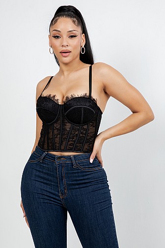 Lace Corset Underwire Bustier Top