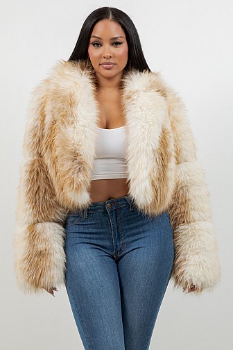 TWO-TONE FUR JACKET