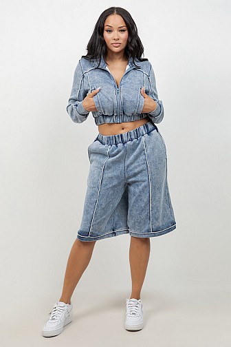 CROPPED JACKET BERMUDA SET